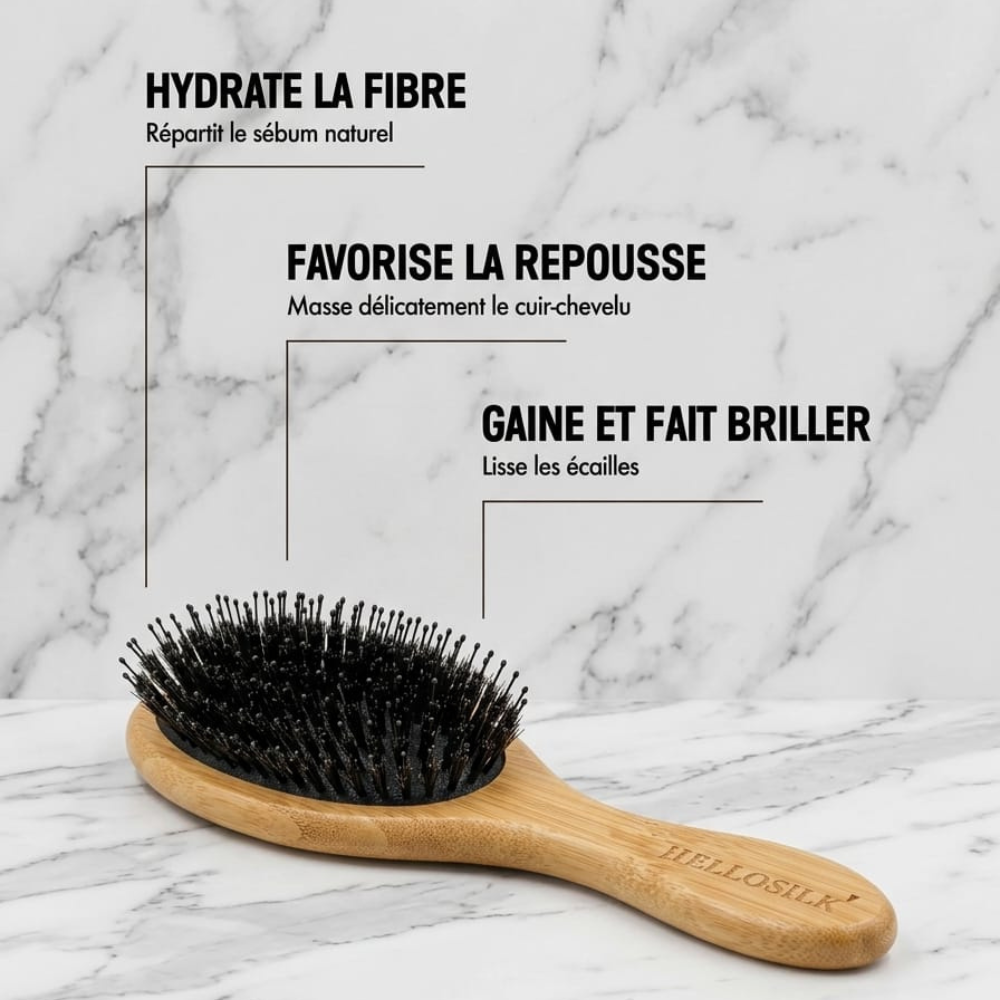 La Brosse Soin Naturel – Brillance & Démêlage Sans Casse