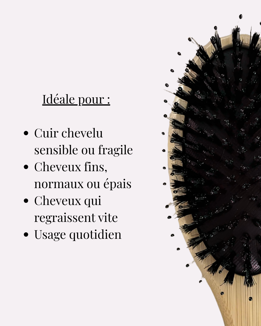 La Brosse Soin Naturel – Brillance & Démêlage Sans Casse