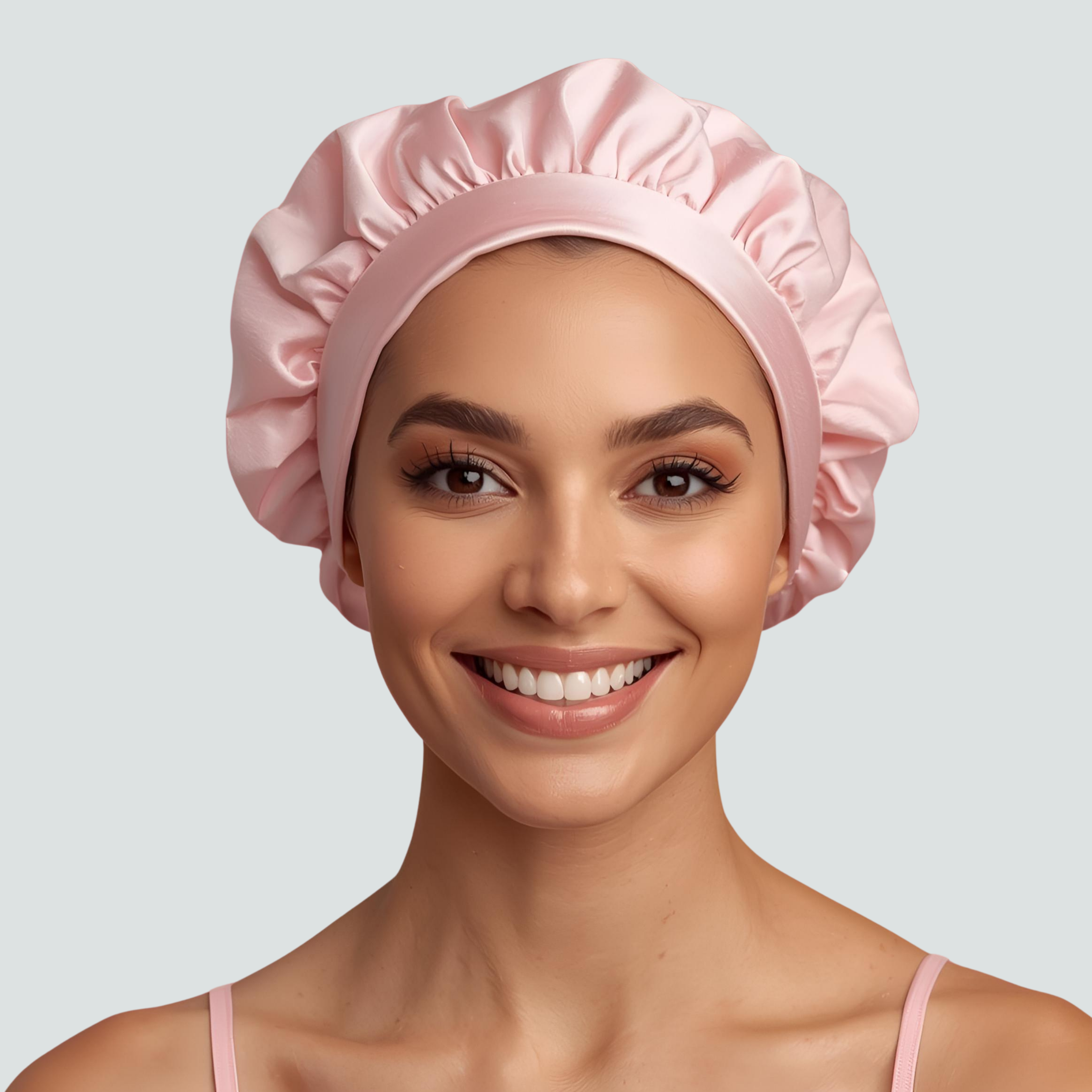Bonnet De Nuit En Satin - Rose, Ajustable, Pour Protéger Les Cheveux, Anti-frisottis, Lavable - Soie Douce