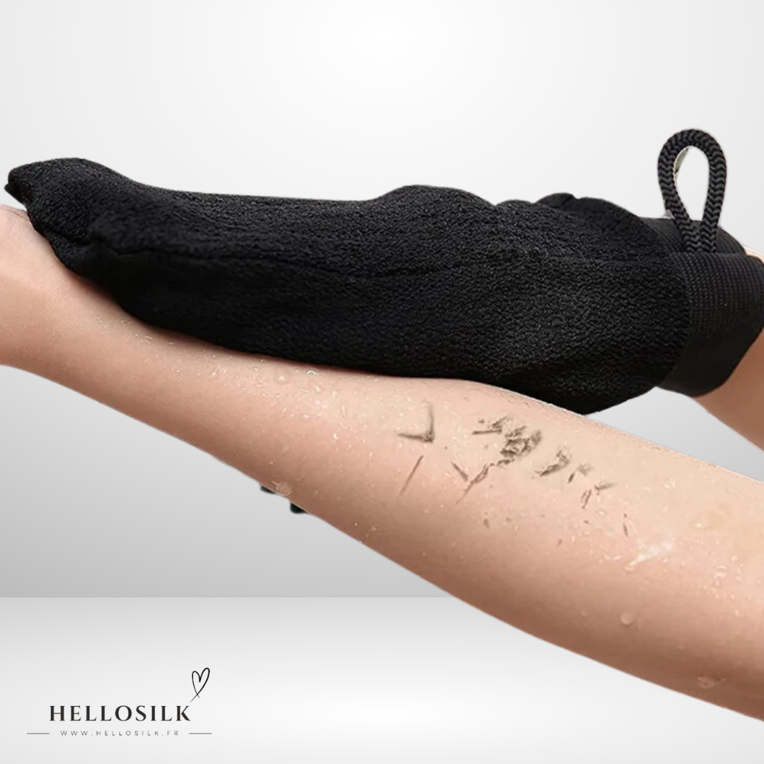 Gant exfoliant en soie