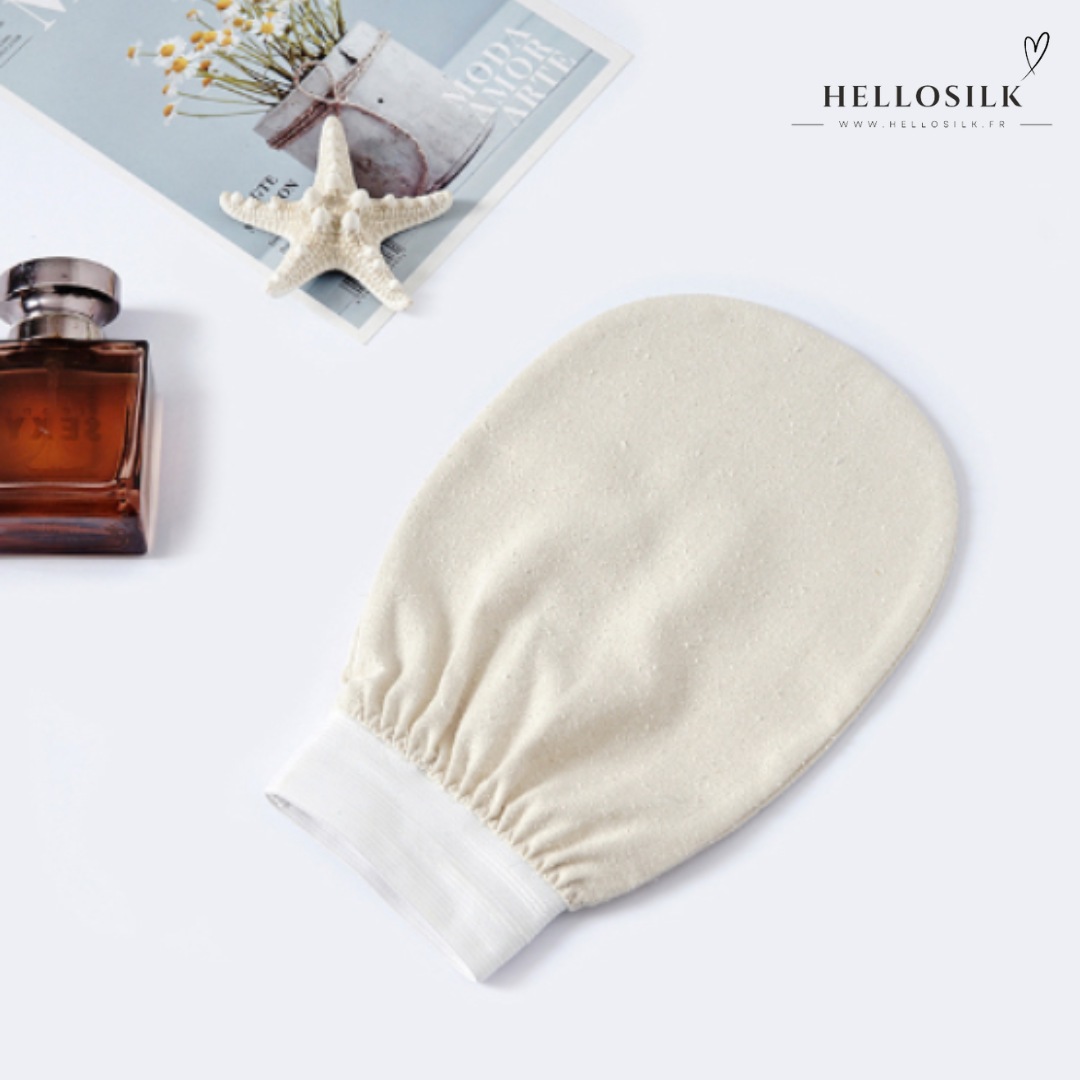 Gant exfoliant en soie