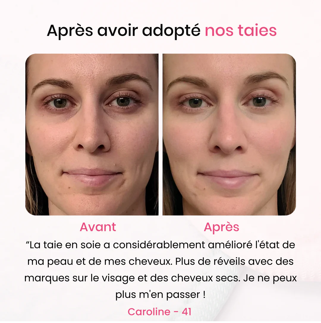 Taie d'oreiller en soie Santé des cheveux et de la peau.