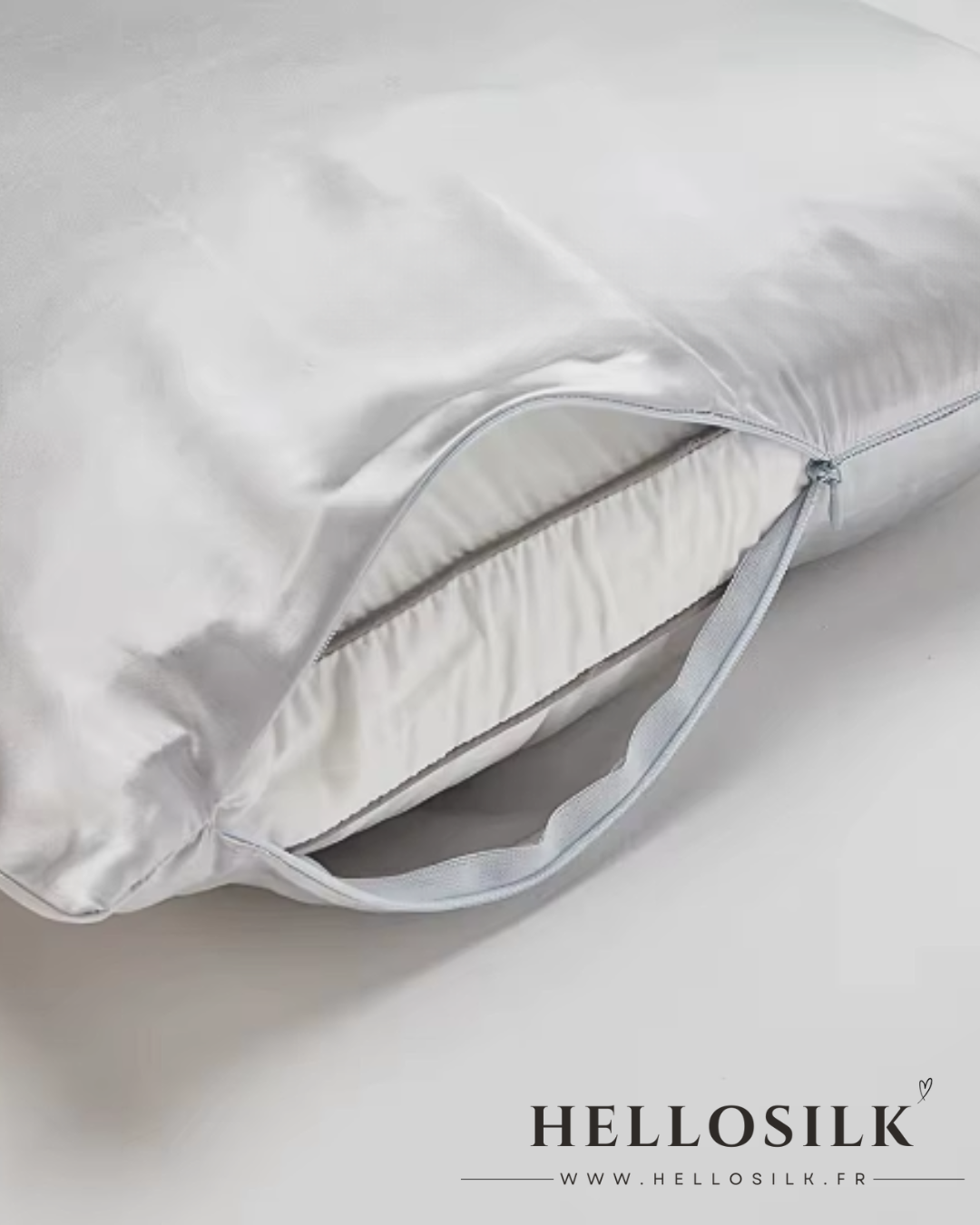 Funda de almohada de seda para la salud del cabello y la piel.